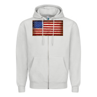 Dove Grey American flag Zipper Hoodie - JahusDesignShop