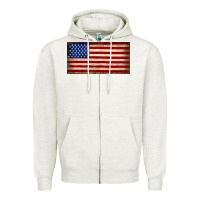 Oatmeal Heather American flag Zipper Hoodie - JahusDesignShop
