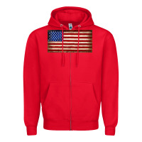 Red American flag Zipper Hoodie - JahusDesignShop