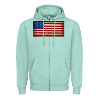 Seafoam American flag Zipper Hoodie - JahusDesignShop