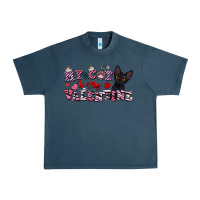 Midnight Navy my cat is my valentine Urban Heavy Tee - FaDigitalArtStudio