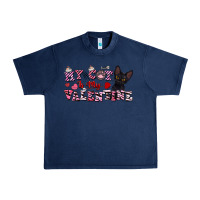 Navy my cat is my valentine Urban Heavy Tee - FaDigitalArtStudio