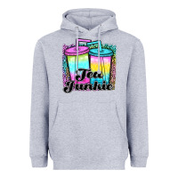 Heather Grey tea junkie Heavyweight Hoodie - JahusDesignShop
