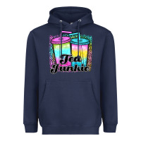 Navy tea junkie Heavyweight Hoodie - JahusDesignShop
