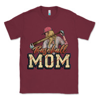Burgundy Baseball mom Classic Tee - HowdyJamesFarm