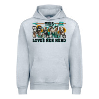 Heather Grey this mama loves her herd goats Urban Hoodie - Jasminsmagicworld