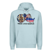 Blue Mist peace love america Premium Hoodie - SublimationCraftShop