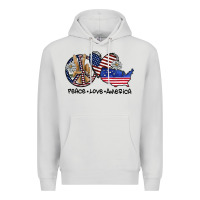 Dove Grey peace love america Premium Hoodie - SublimationCraftShop