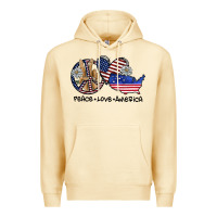 Pina Colada peace love america Premium Hoodie - SublimationCraftShop