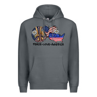 Rock peace love america Premium Hoodie - SublimationCraftShop