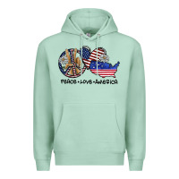 Seafoam peace love america Premium Hoodie - SublimationCraftShop