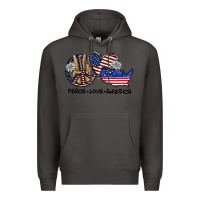 Smoke peace love america Premium Hoodie - SublimationCraftShop