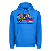 True Royal peace love america Premium Hoodie - SublimationCraftShop