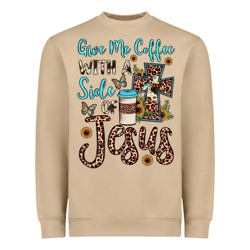 Give Me Coffee With A Side Of Jesus Heavyweight Sweatshirt by JahusDesignShop | Teevron