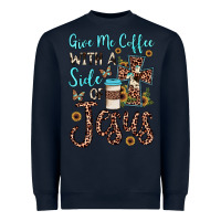 Navy give me coffee with a side of jesus Heavyweight Sweatshirt - JahusDesignShop