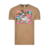 Vintage Coffee Easter Bunny And Egg With Leopard Pattern Tumbler Vintage Tee - BundleAndBundleShop
