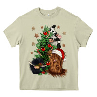 Heifer Cow Gnomies Christmas Tree Heavy Core Tee | Teevron