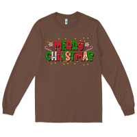 Chestnut festive merry christmas greeting Long Sleeve Tee - CowhideDigitalArt