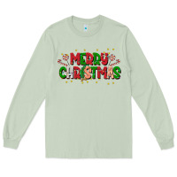 Matcha festive merry christmas greeting Long Sleeve Tee - CowhideDigitalArt