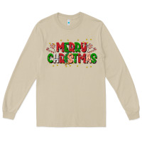 Mushroom festive merry christmas greeting Long Sleeve Tee - CowhideDigitalArt