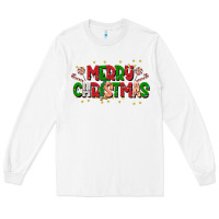 White festive merry christmas greeting Long Sleeve Tee - CowhideDigitalArt