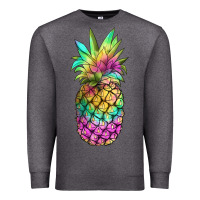 Charcoal Heather tie dye pineapple Premium Sweatshirt - JahusDesignShop