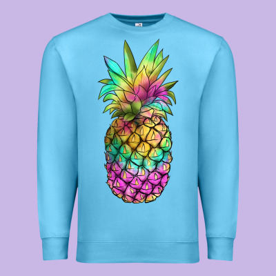 Tie Dye Pineapple Premium Sweatshirt Designed By Jahusdesignshop