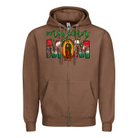 Chestnut mexican mom our lady of guadalupe leopard Zipper Hoodie - JahusDesignShop