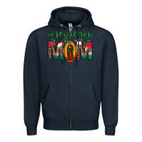 Navy mexican mom our lady of guadalupe leopard Zipper Hoodie - JahusDesignShop