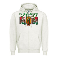 Oatmeal Heather mexican mom our lady of guadalupe leopard Zipper Hoodie - JahusDesignShop