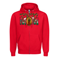 Red mexican mom our lady of guadalupe leopard Zipper Hoodie - JahusDesignShop