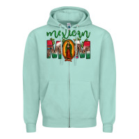 Seafoam mexican mom our lady of guadalupe leopard Zipper Hoodie - JahusDesignShop