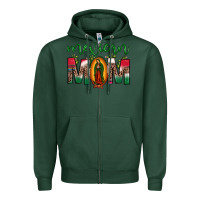 Sports Green mexican mom our lady of guadalupe leopard Zipper Hoodie - JahusDesignShop