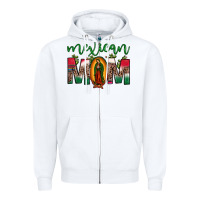 White mexican mom our lady of guadalupe leopard Zipper Hoodie - JahusDesignShop