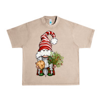 French Oak Christmas Gnome With Cookie Urban Heavy Tee - BundleAndBundleShop