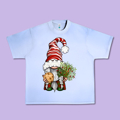 Christmas Gnome With Cookie Urban Heavy Tee Designed By Bundleandbundleshop