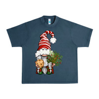 Midnight Navy Christmas Gnome With Cookie Urban Heavy Tee - BundleAndBundleShop