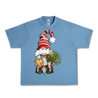 Pebble Blue Christmas Gnome With Cookie Urban Heavy Tee - BundleAndBundleShop