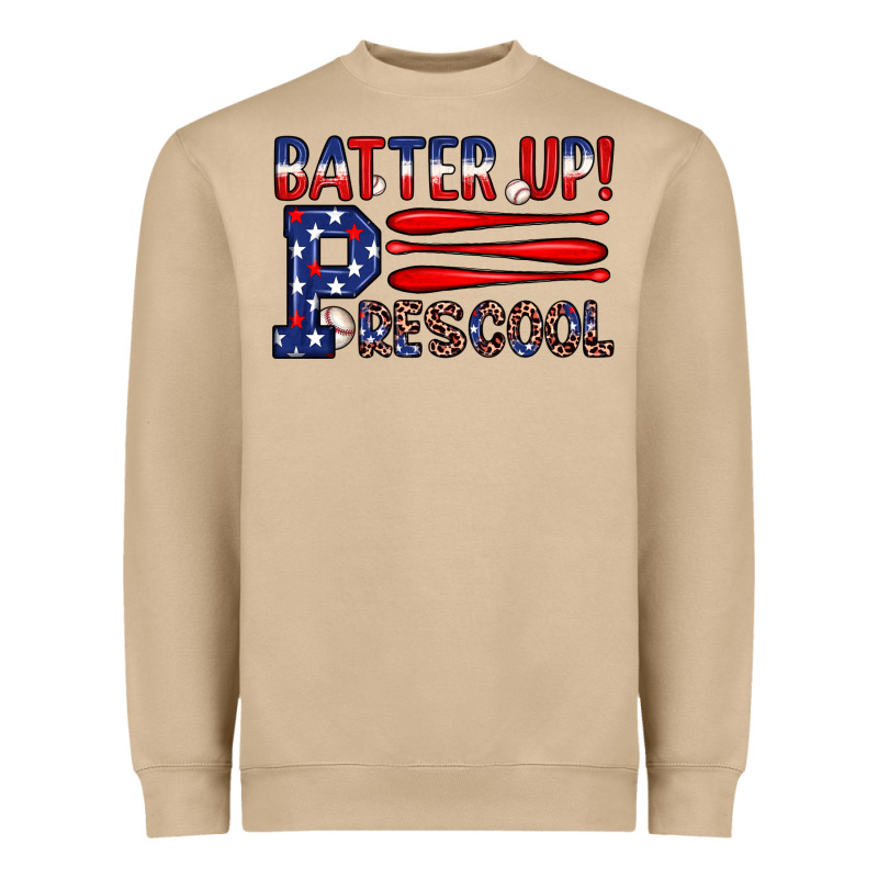 Batter Up Preschool Heavyweight Sweatshirt by JahusDesignShop | Teevron