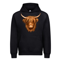 Black long haired cow Urban Hoodie - Jasminsmagicworld