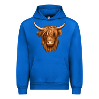 Cobalt long haired cow Urban Hoodie - Jasminsmagicworld