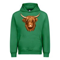 Emerald long haired cow Urban Hoodie - Jasminsmagicworld