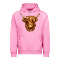 Fuchsia Pink long haired cow Urban Hoodie - Jasminsmagicworld