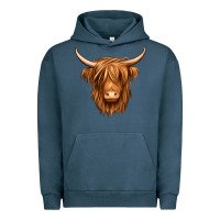 Pigment Midnight Navy long haired cow Urban Hoodie - Jasminsmagicworld