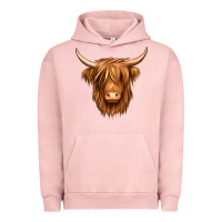 Pigment Salmon long haired cow Urban Hoodie - Jasminsmagicworld