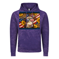 Cloud Purple Western 4th Of July Cow Vintage Hoodie - LillyAllenDesigns