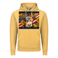 Vintage Mustard Western 4th Of July Cow Vintage Hoodie - LillyAllenDesigns