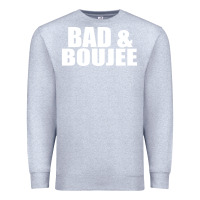 Heather Grey bad & boujee Premium Sweatshirt - artisFamous