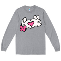 Heather Grey Minnie Mouse Long Sleeve Tee - CowhideDigitalArt