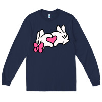 Navy Minnie Mouse Long Sleeve Tee - CowhideDigitalArt